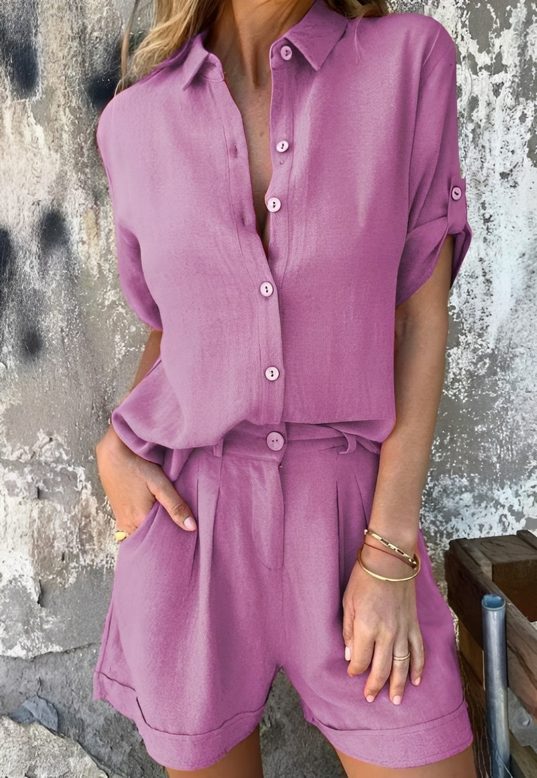 Minnie - Relaxed Blouse and Shorts Set