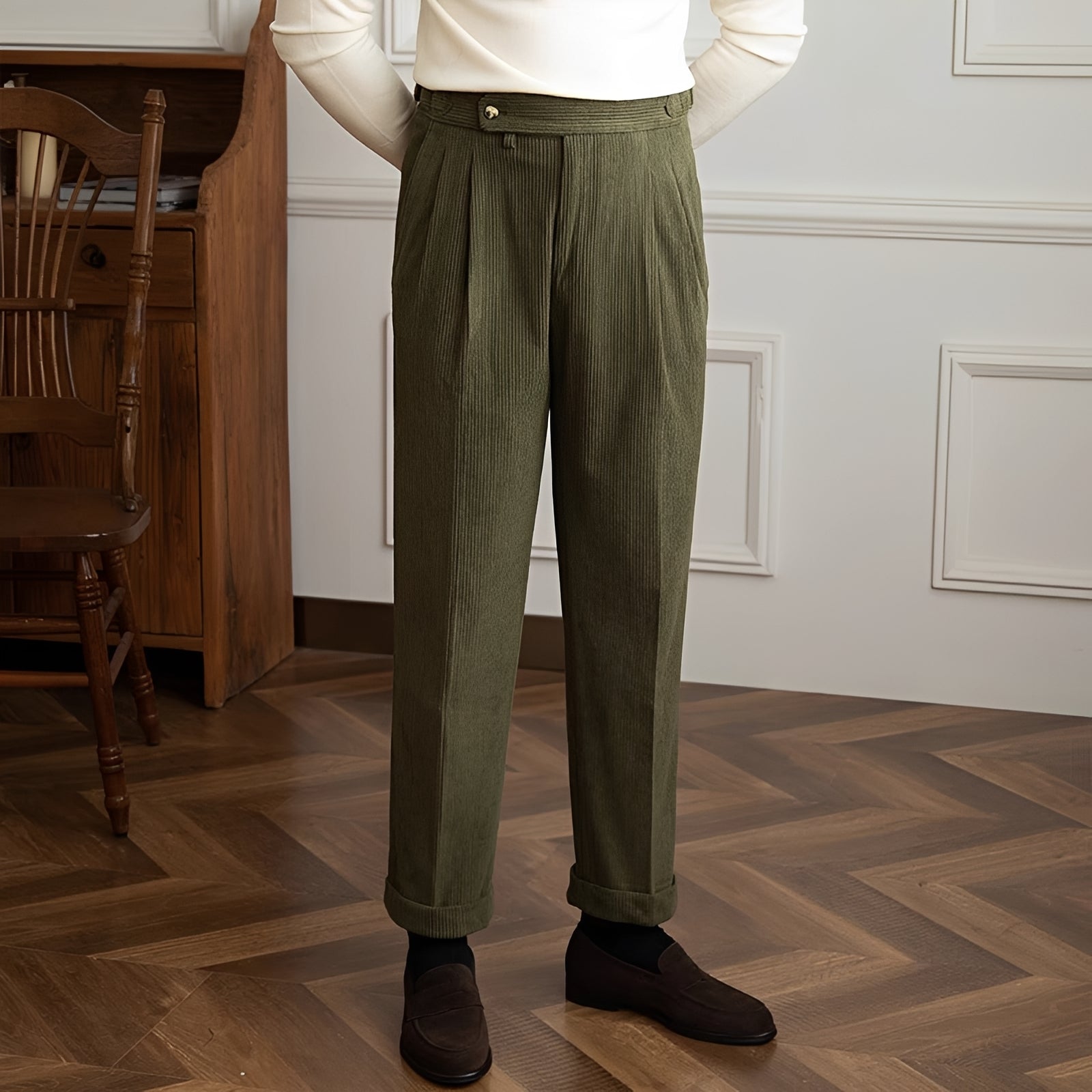 Rafael - High Waist Patterned Pants