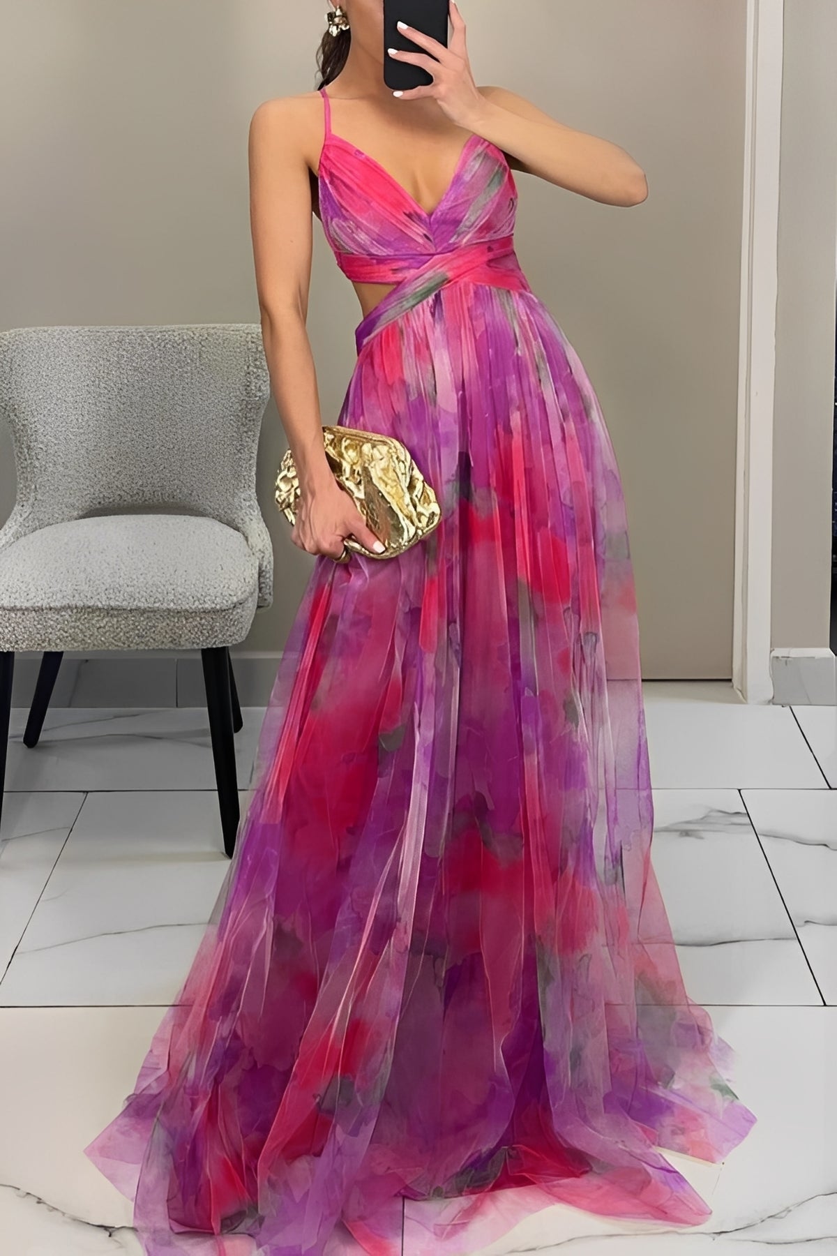 Davina - Trendy A-Line Long Dress
