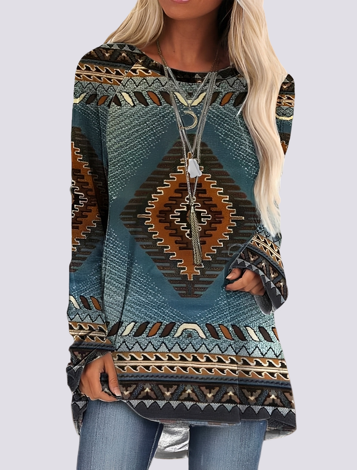 Monica - Stylish Ethnic Shirt Dress