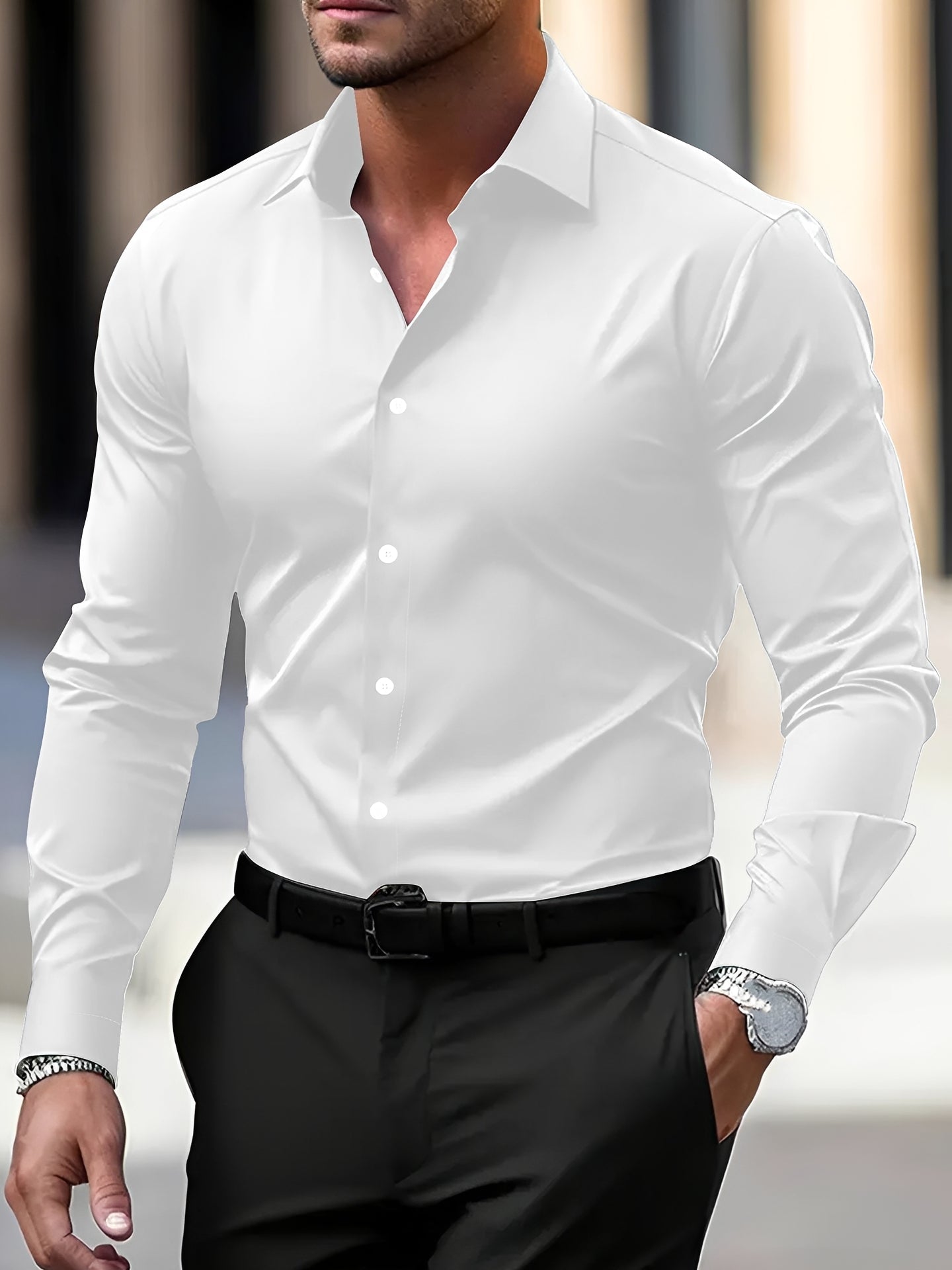 Jeremy – Men's long-sleeve shirt – perfect for both casual and formal occasions