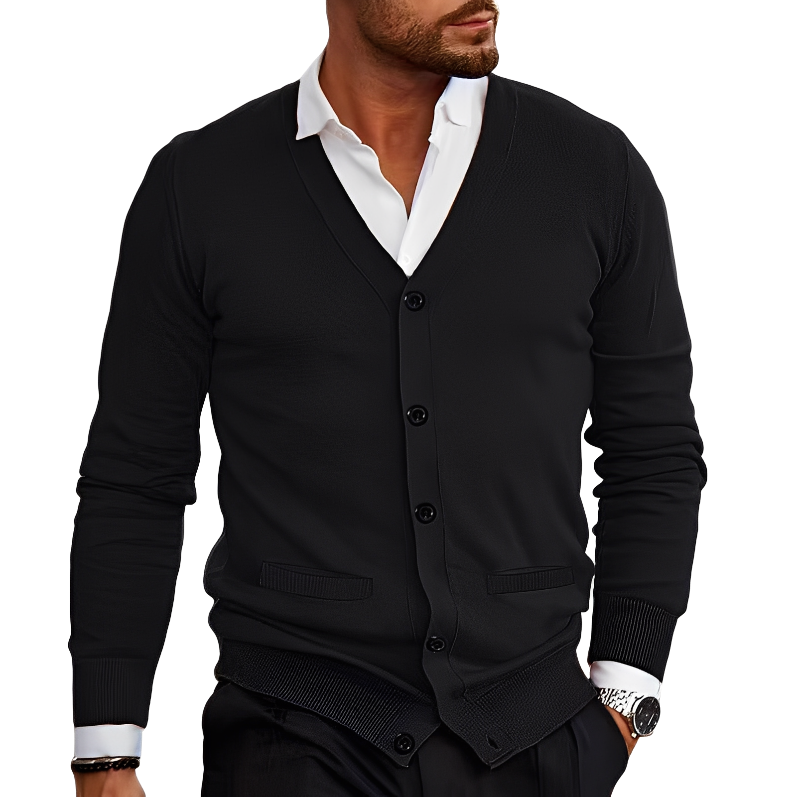 Bradley - Simple casual cardigan for men