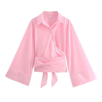Shania - Trendy women's top with a relaxed fit and belt