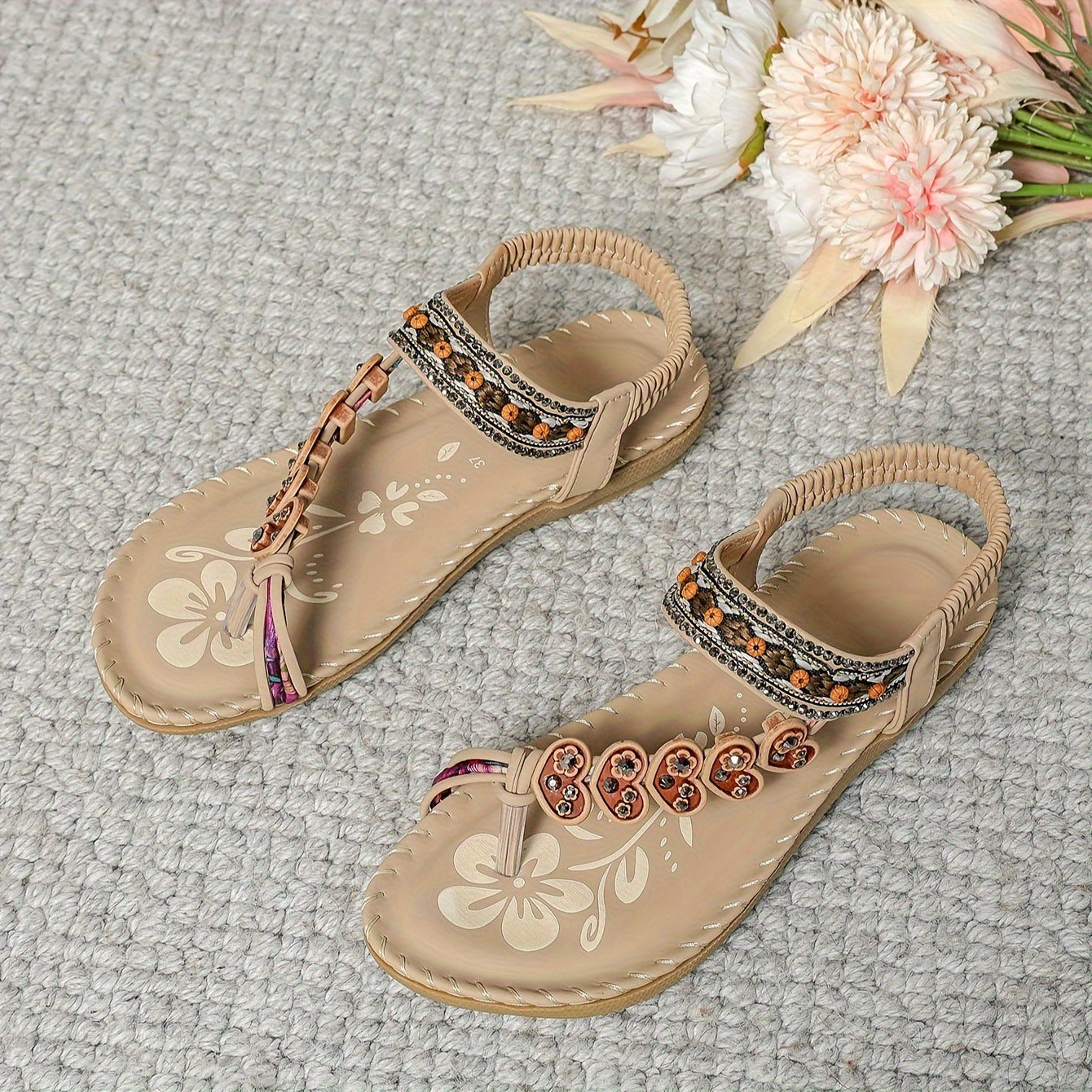 Stacey - Fashionable Boho Flat Sandals