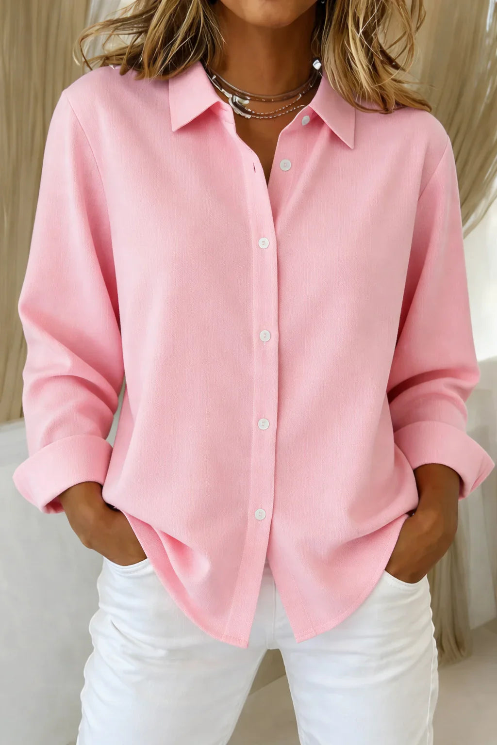 Sophie - Elegant Women's Blouse with Button Placket