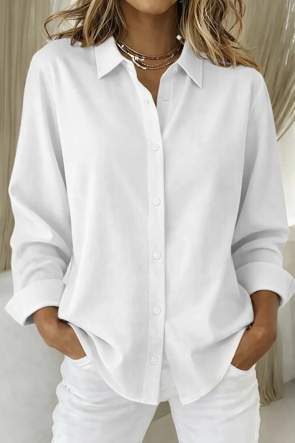 Sophie - Elegant Women's Blouse with Button Placket