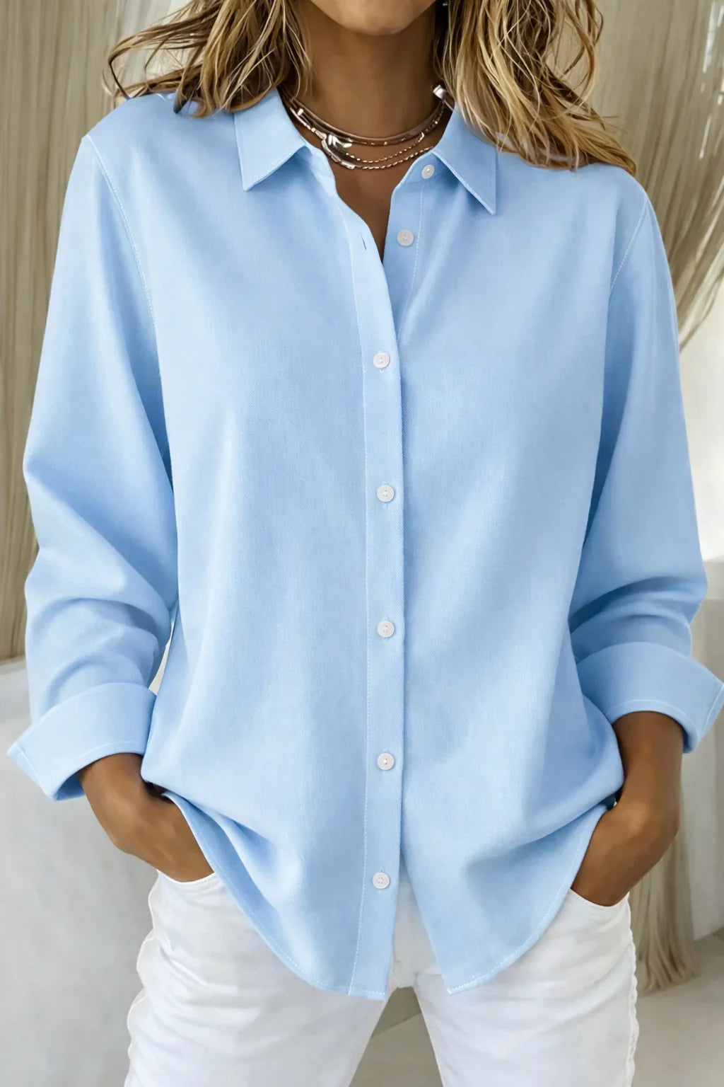 Sophie - Elegant Women's Blouse with Button Placket
