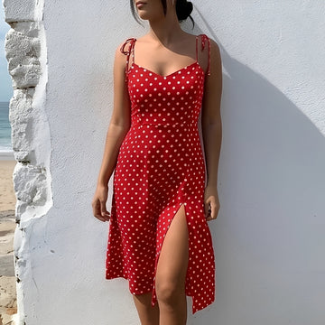 Ryley - Stylish Polka Dot Midi Dress