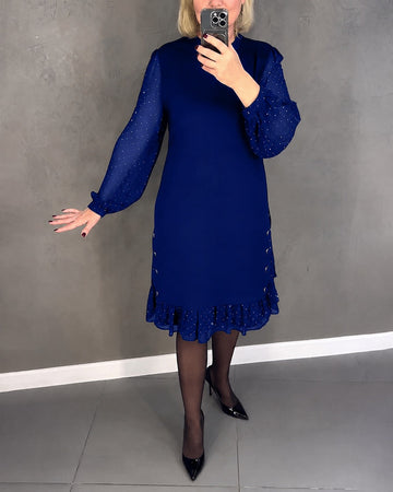 Gabriela - Contemporary Long Sleeve Polka Dot Dress