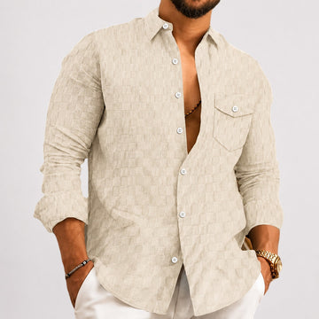 Walter - Stylish Patterned Long Sleeve Shirt