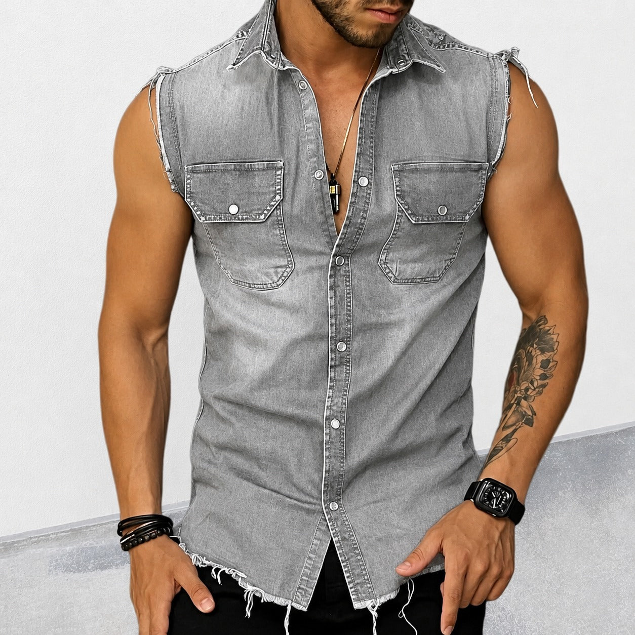 Ollie - Classic Sleeveless Shirt with a Vintage Look