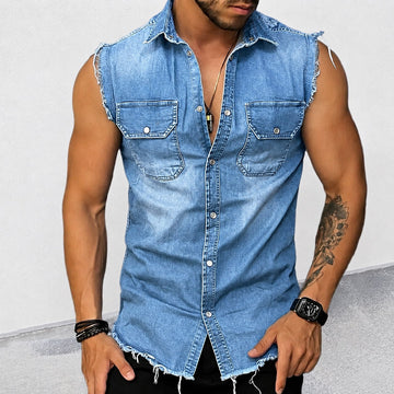 Ollie - Classic Sleeveless Shirt with a Vintage Look