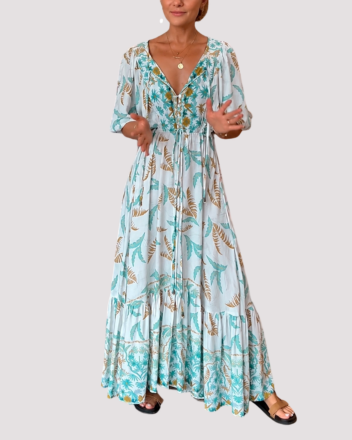 Ashley - Flowing Floral Maxi Dress