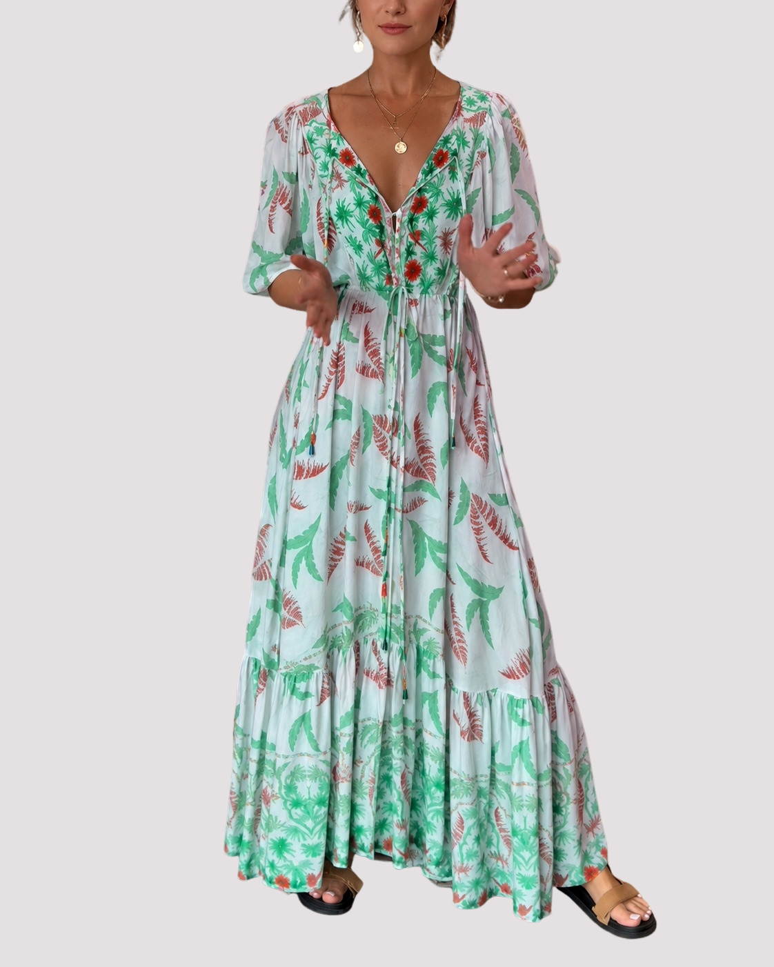 Ashley - Flowing Floral Maxi Dress