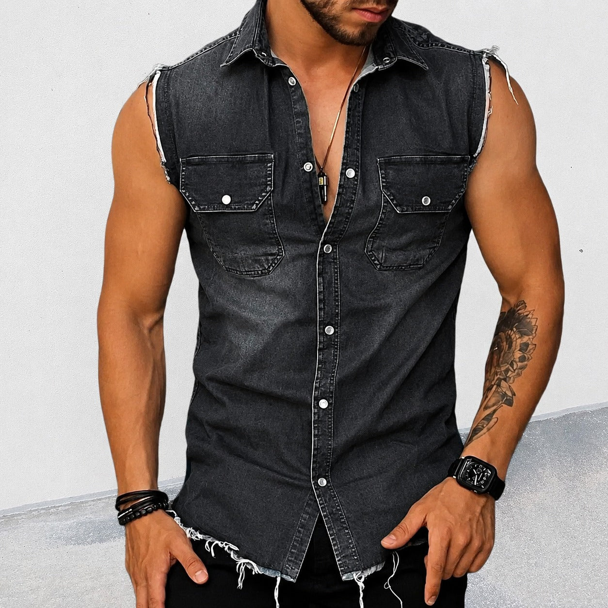 Ollie - Classic Sleeveless Shirt with a Vintage Look