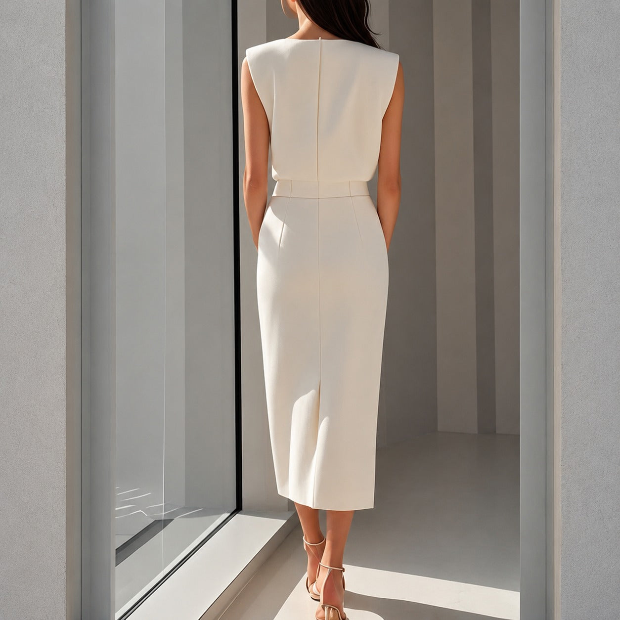 Ruth - Trendy Midi Dress with Slit