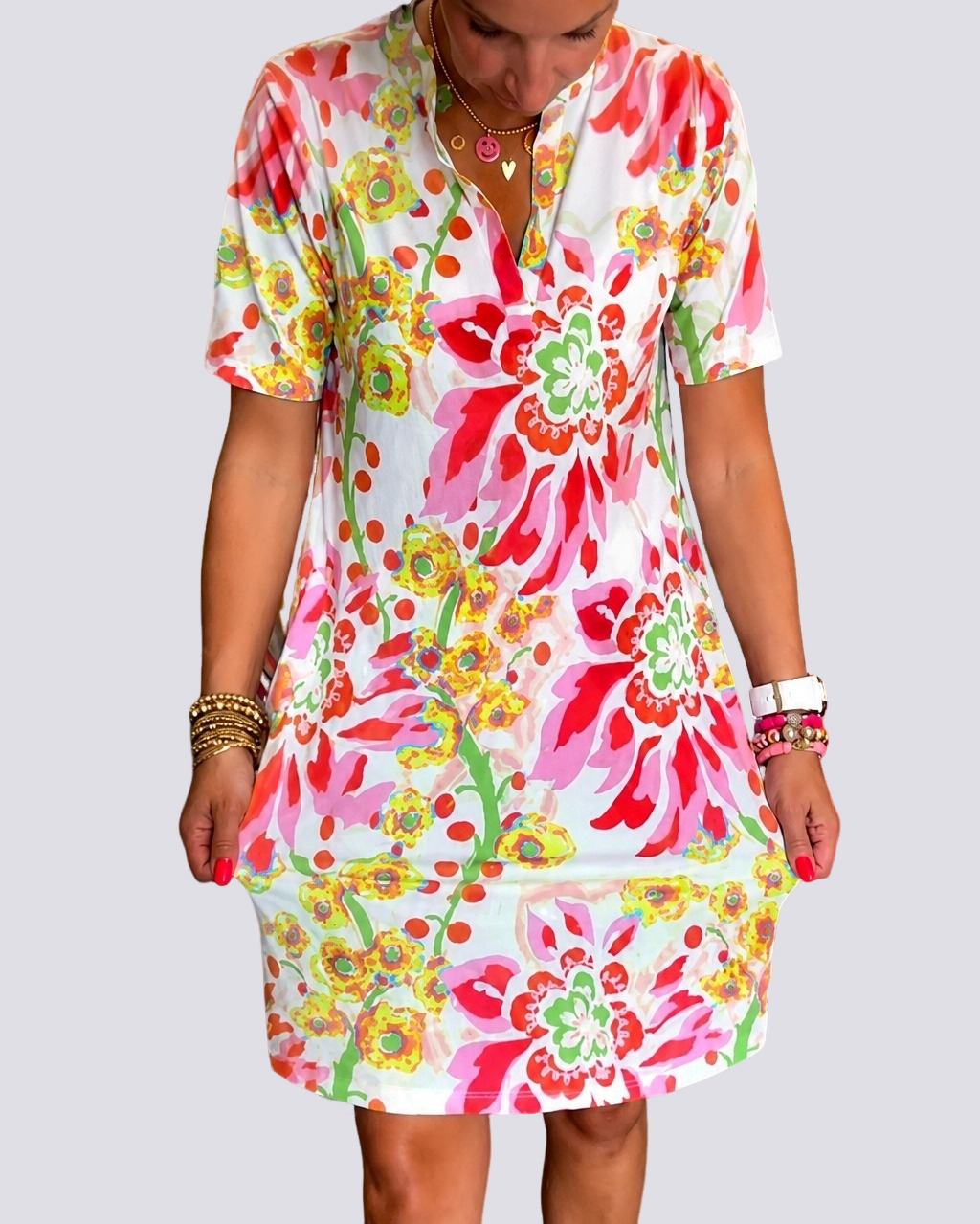 Pauline - Flower Patterned Dress