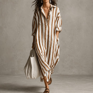 Elysia - Loose Long Sleeve Shirt Dress