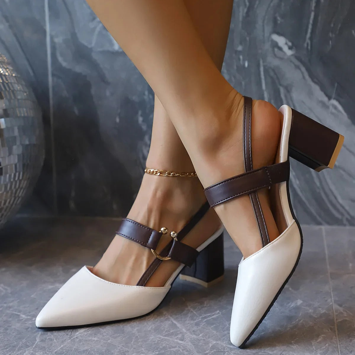 Caelan - Low Heels with Slingback Design