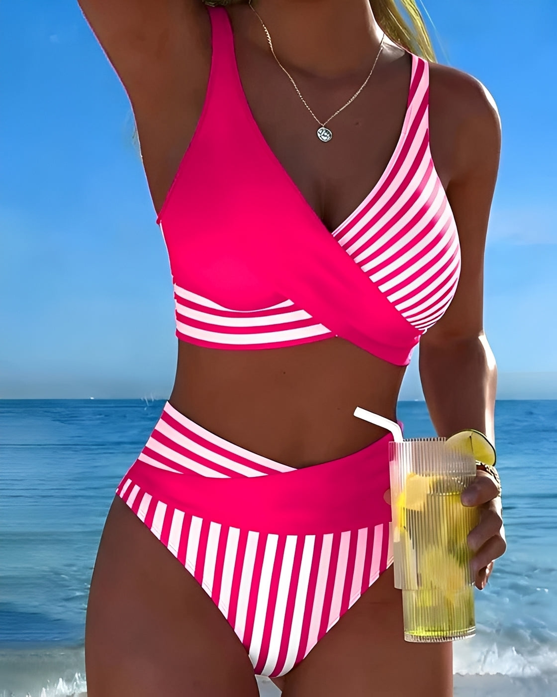 Angelica - Stylish Striped Bikini