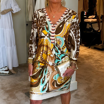 Talia - Chic Patterned Dress