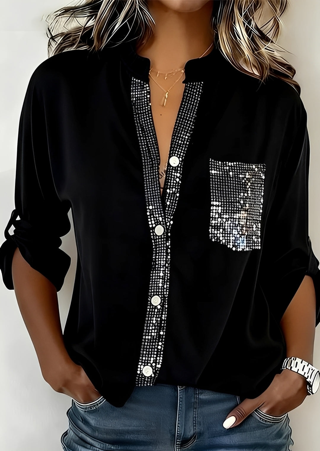 Xanthe - Trendy Sparkling Top