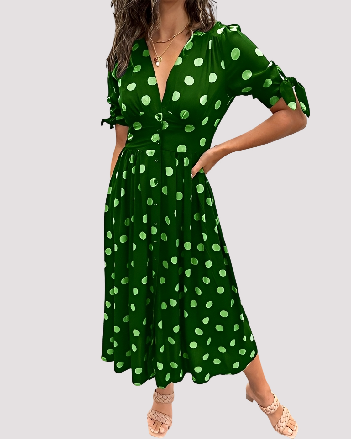 Nicole - Trendy Polka Dot Dress