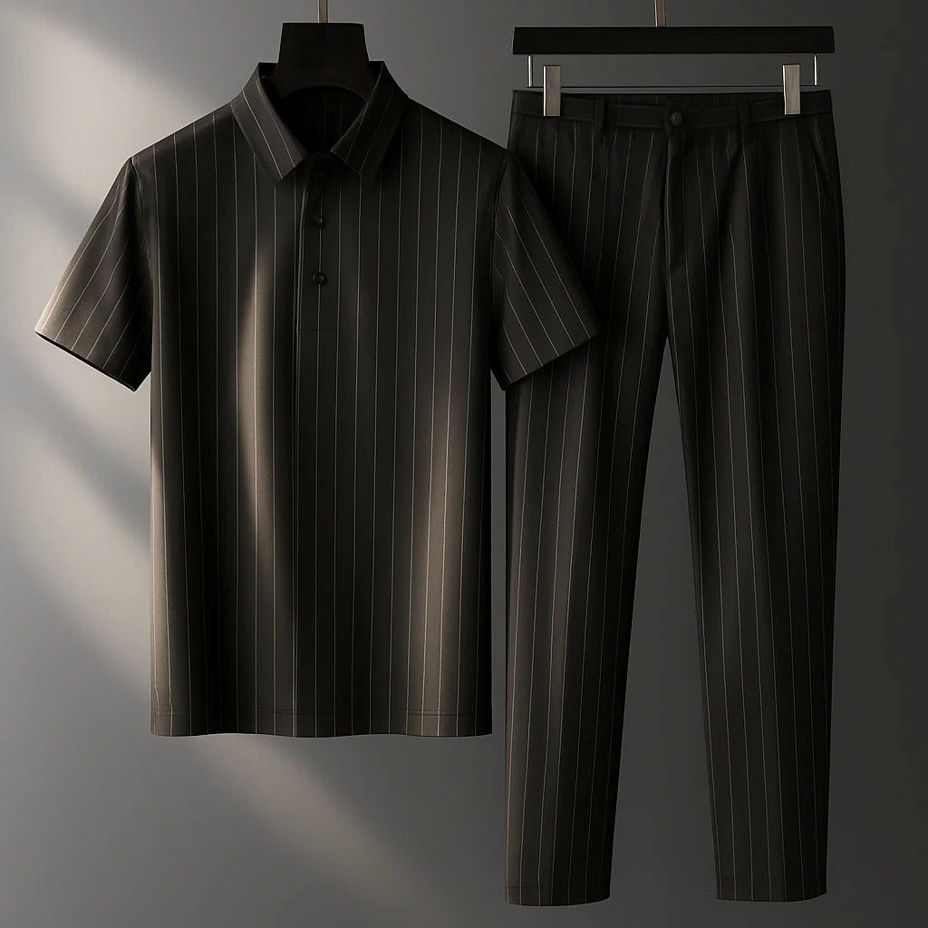 Donny - Relaxed Striped Polo Set