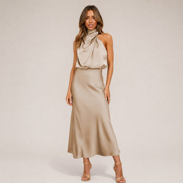 Lillie - Stylish Dress with Halter Neckline