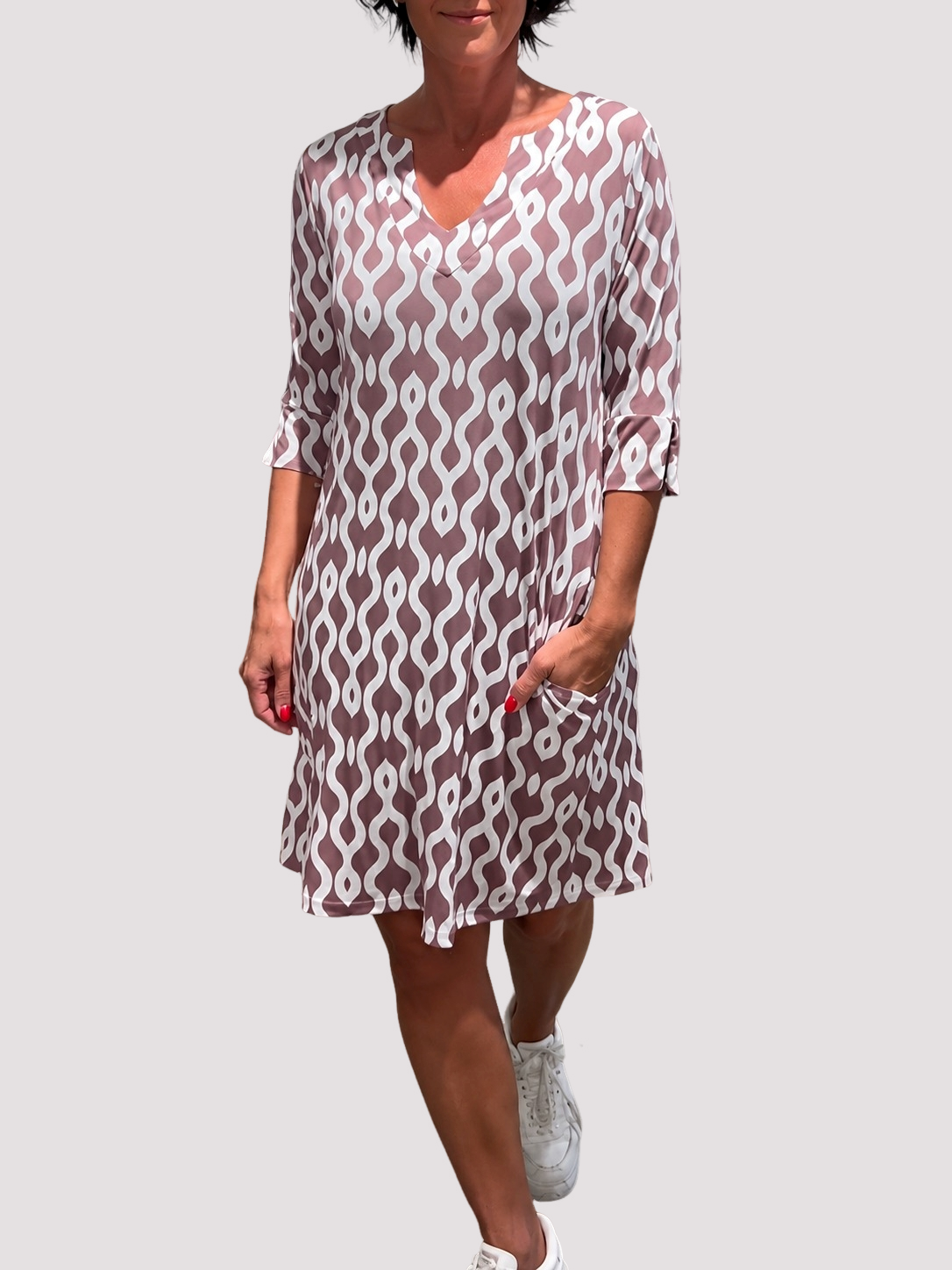 Jazmin - Casual Midi Dress with Ruffles