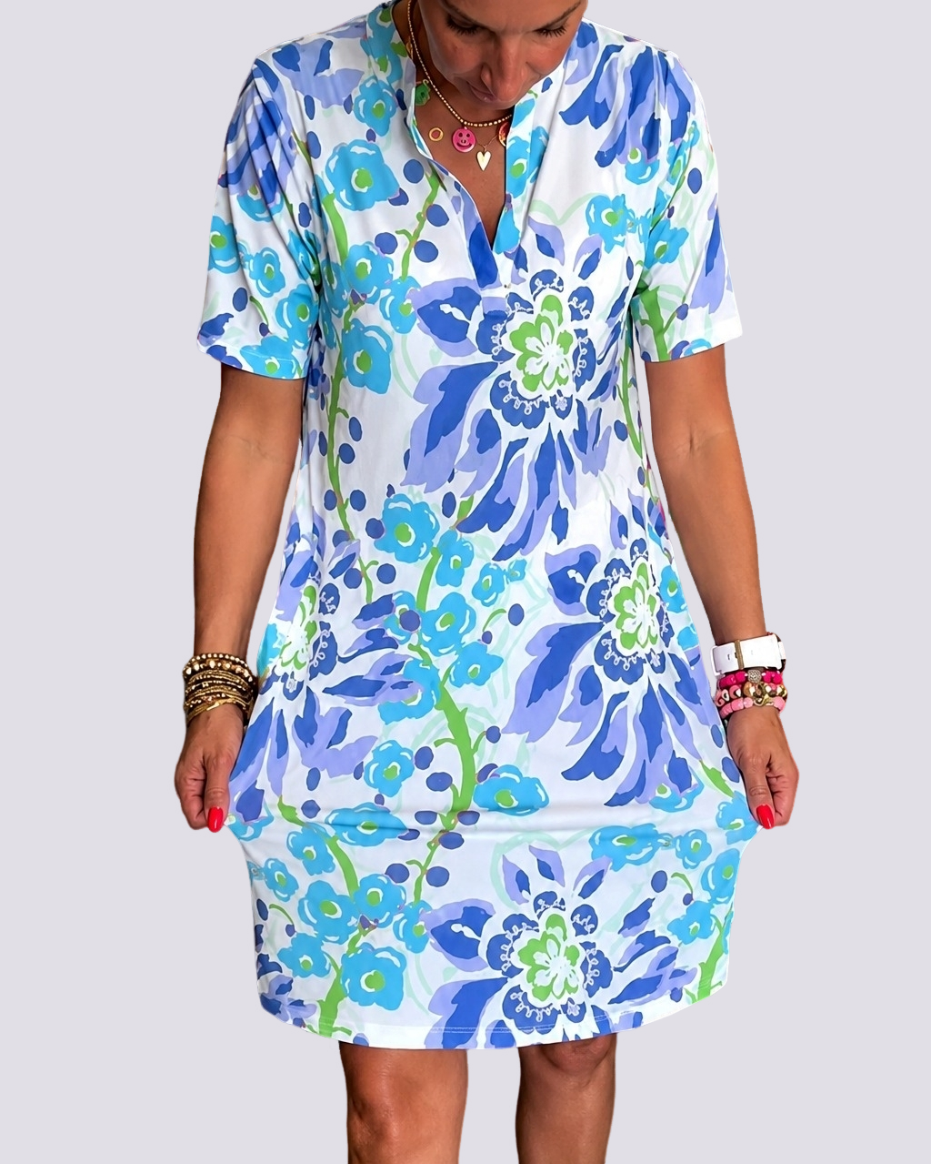 Pauline - Flower Patterned Dress