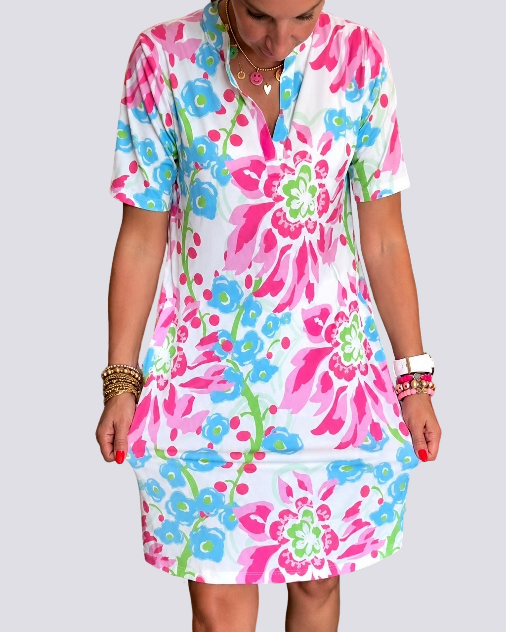 Pauline - Flower Patterned Dress