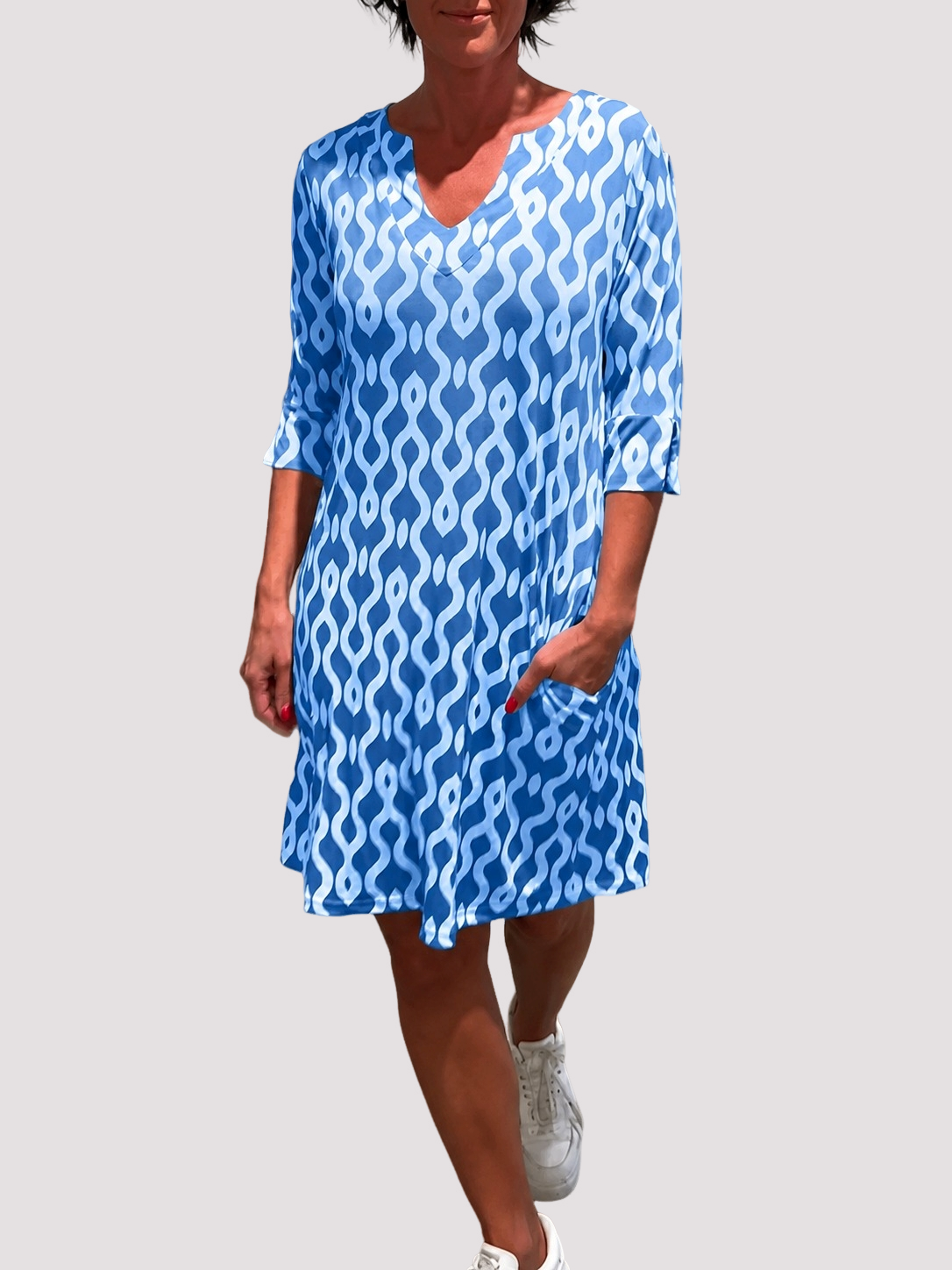Jazmin - Casual Midi Dress with Ruffles
