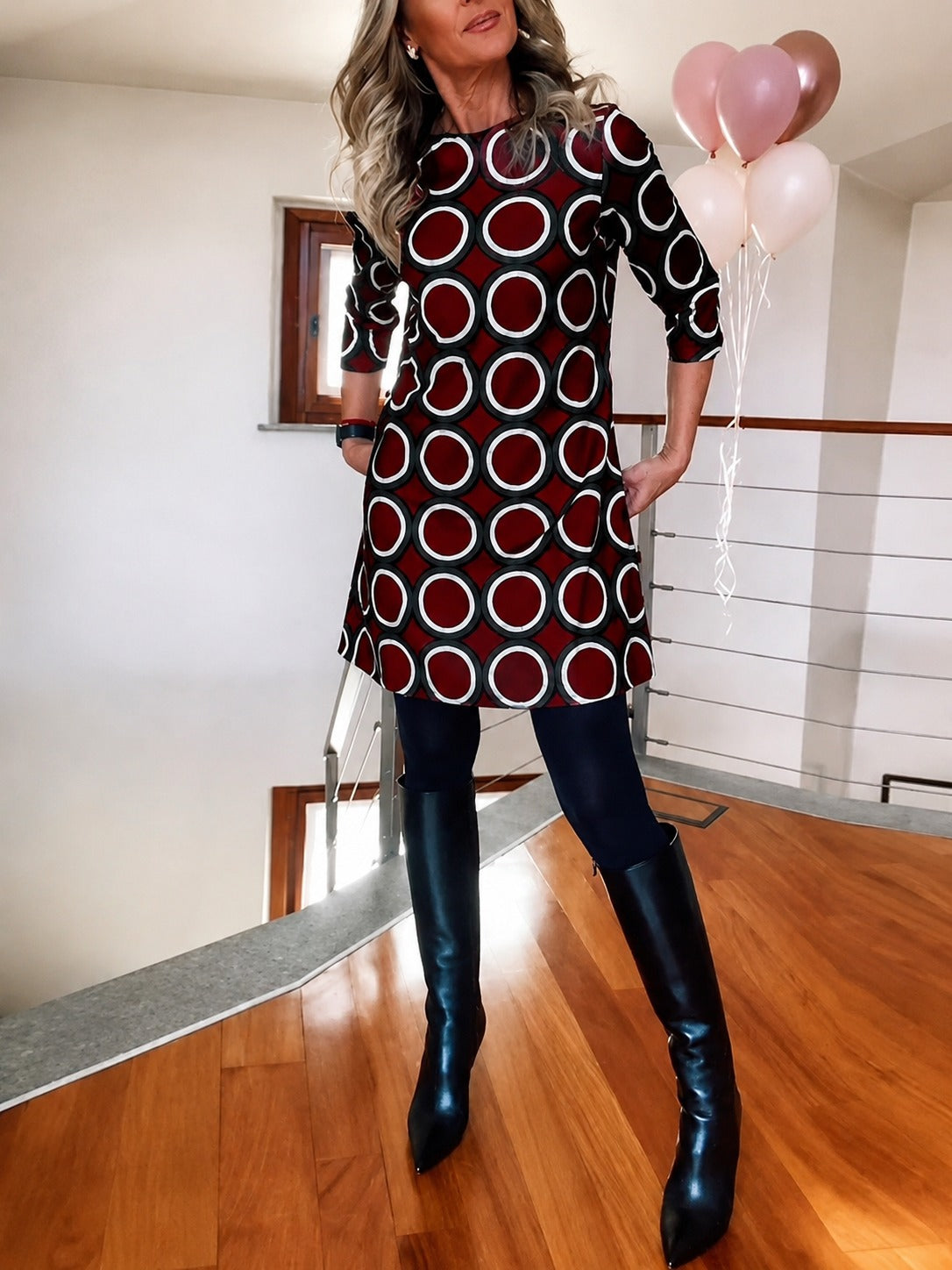 Daniela - Modern Short Sleeve Dress