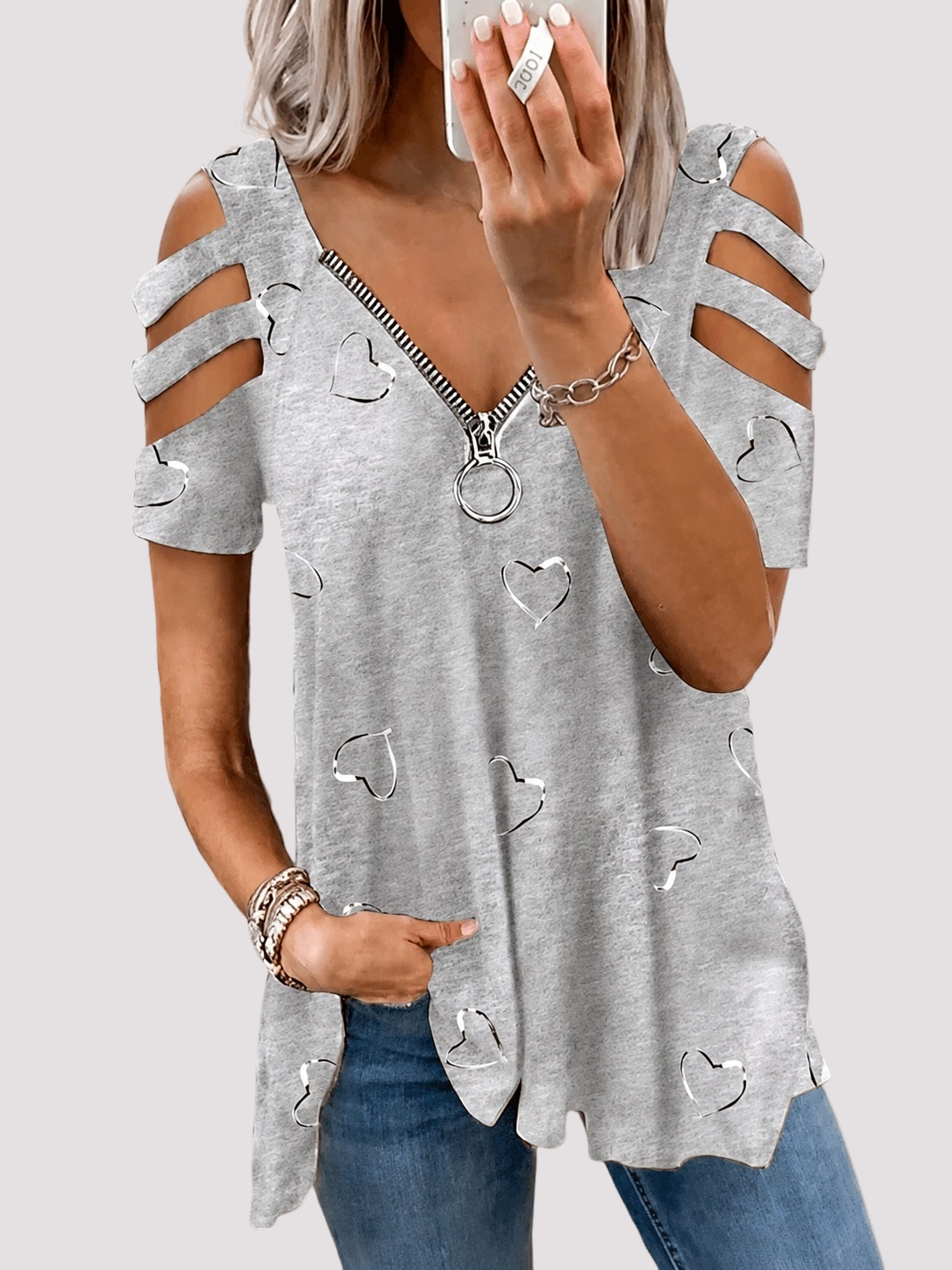 Saira - Stylish Zip-Up Shirt