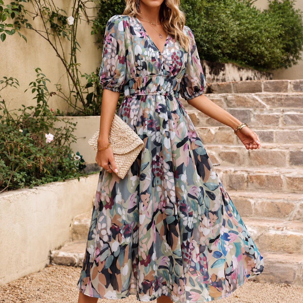 Doherty - Relaxed Floral Midi Dress