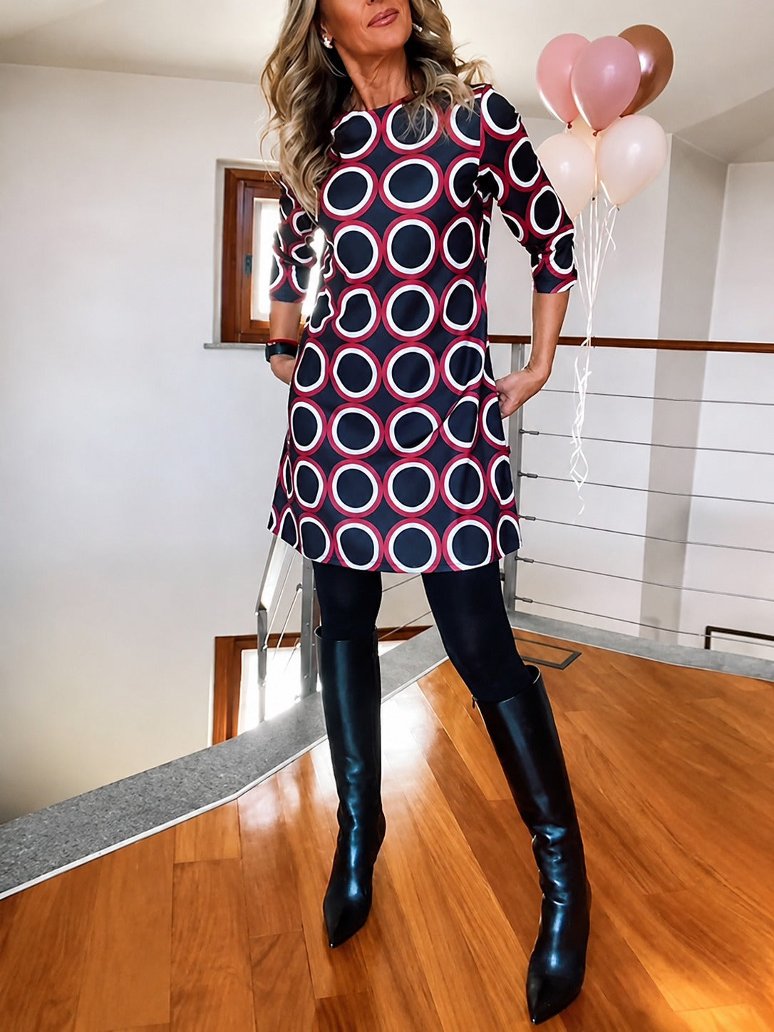 Daniela - Modern Short Sleeve Dress