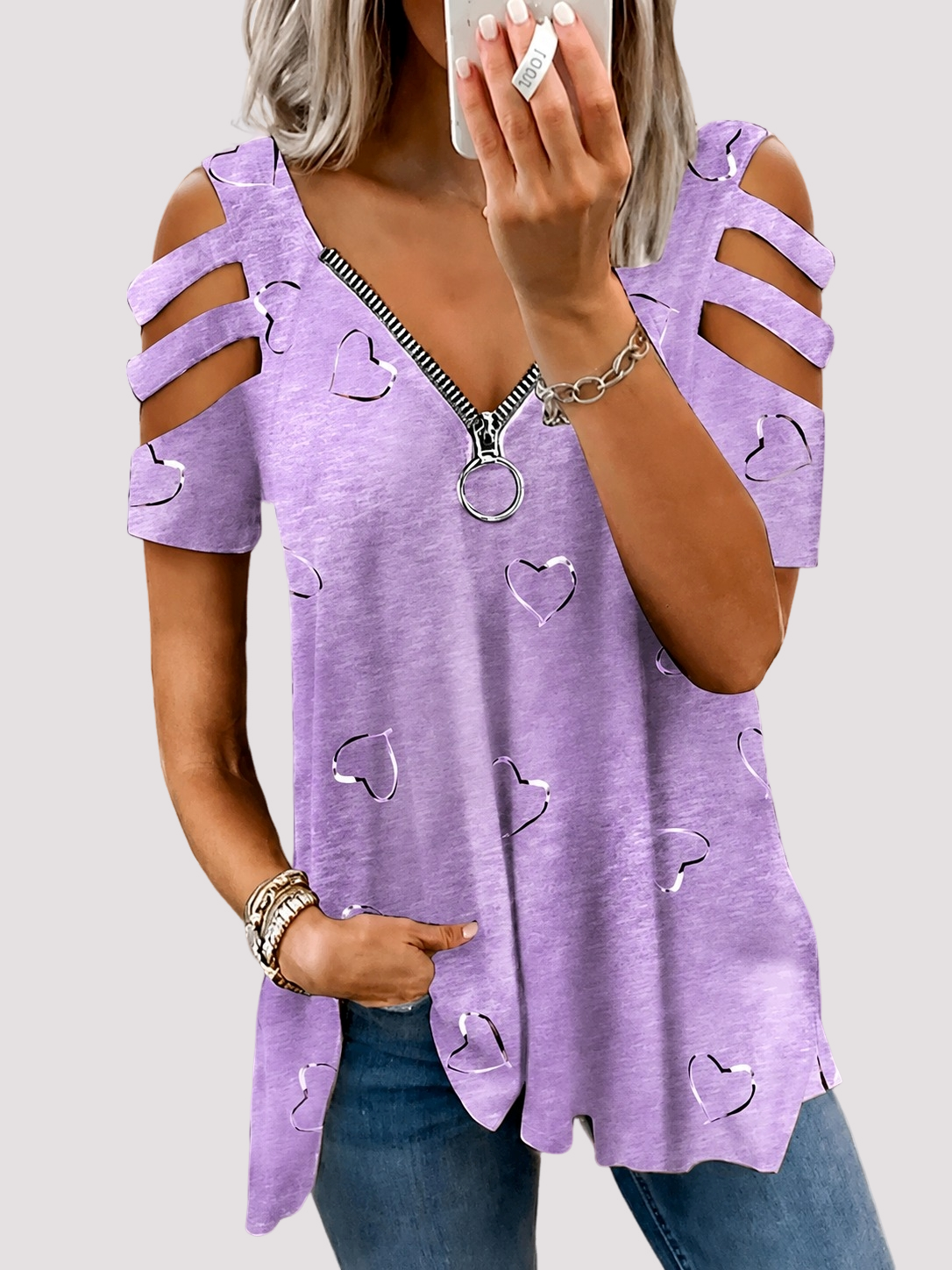 Saira - Stylish Zip-Up Shirt