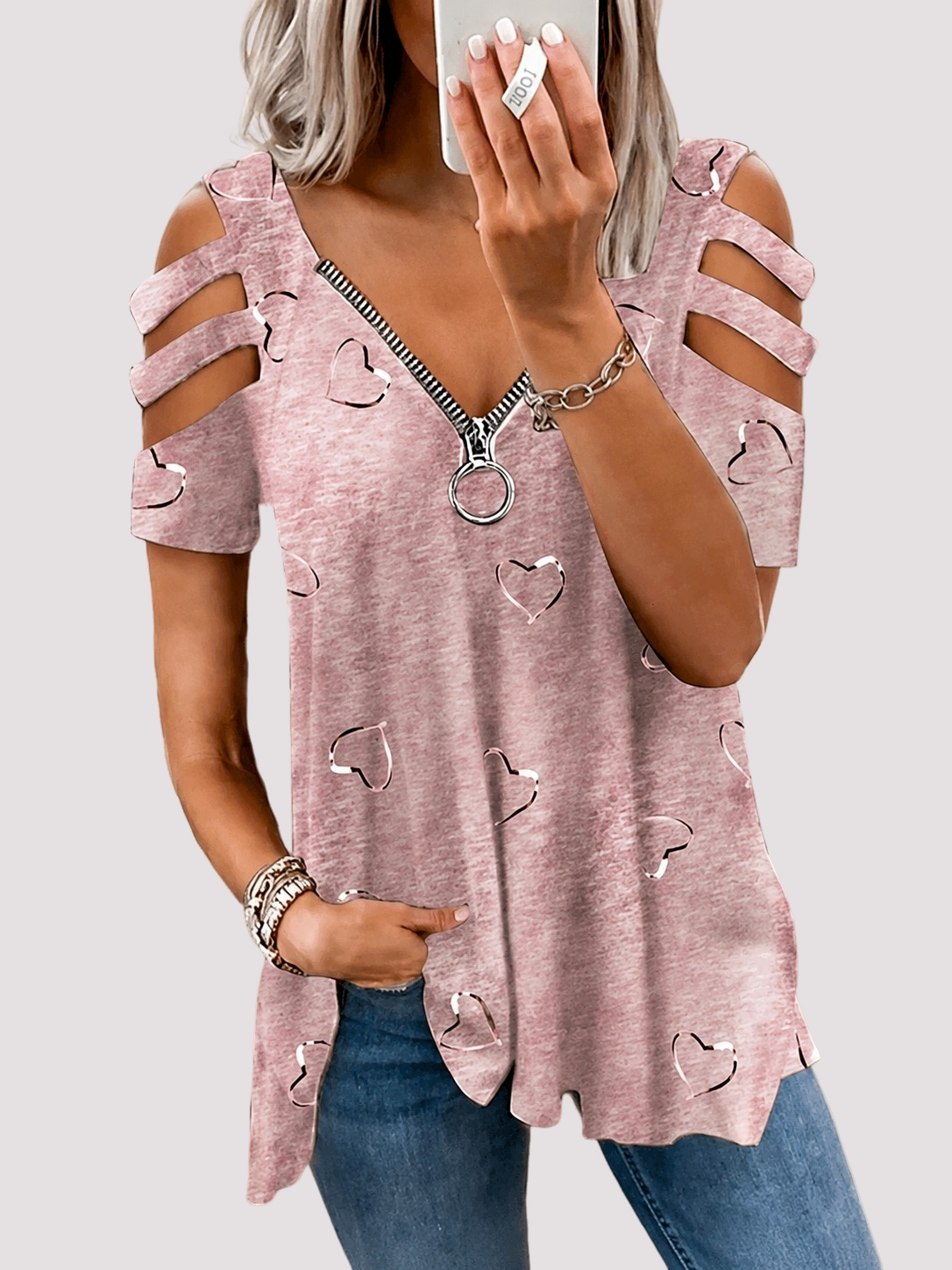 Saira - Stylish Zip-Up Shirt