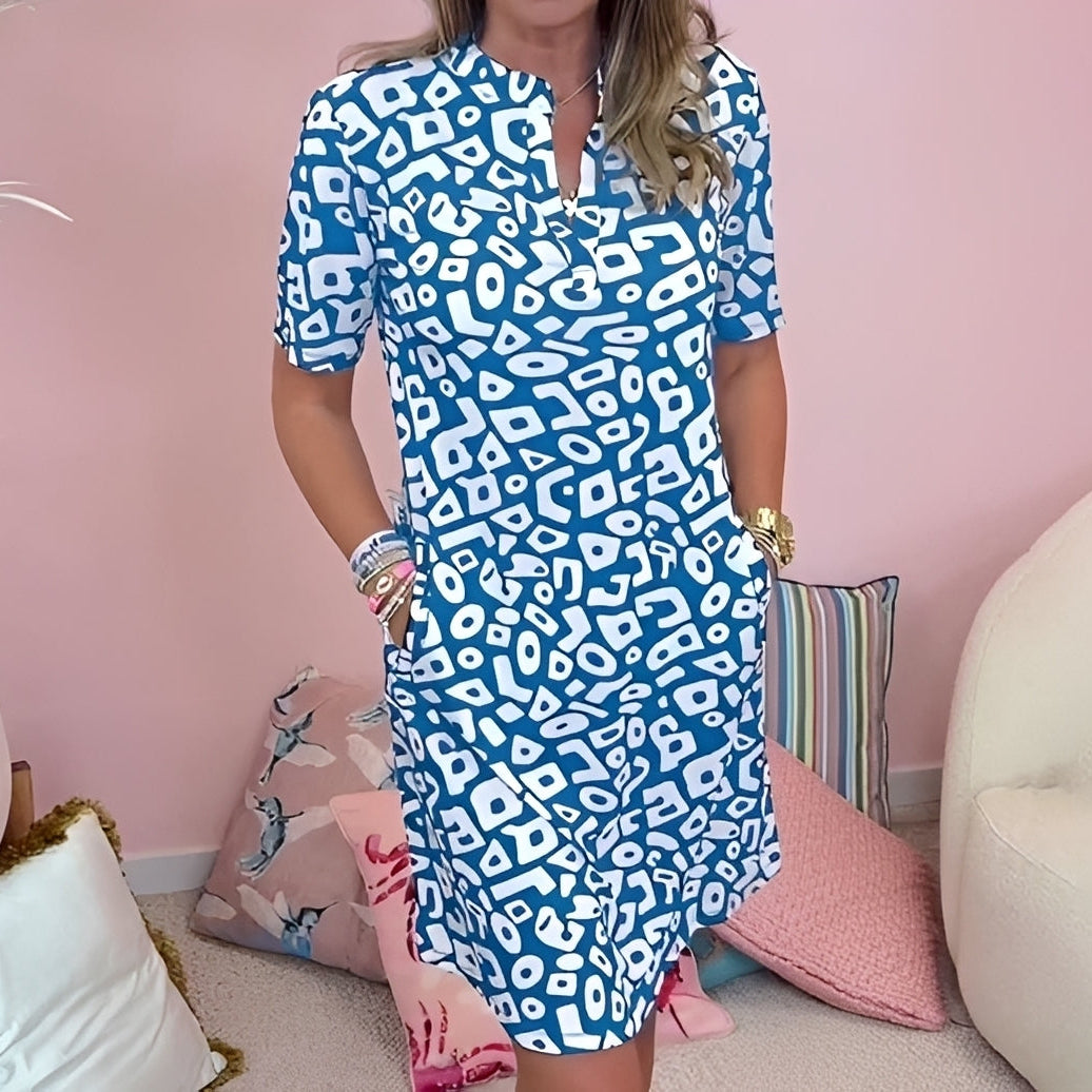 Emelia - Fashionable V-neck Dress