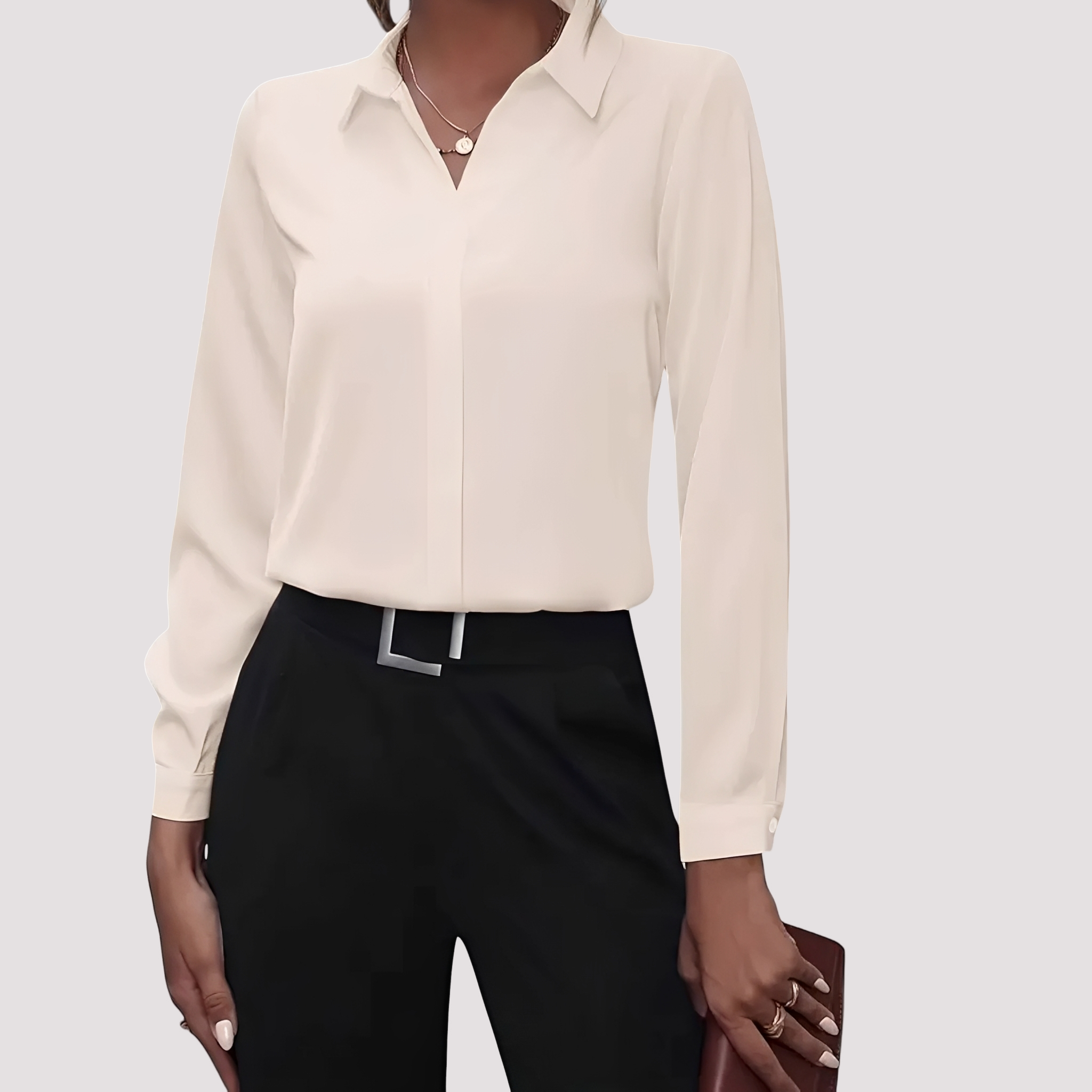 Alisa - Fashionable Button-Up Shirt