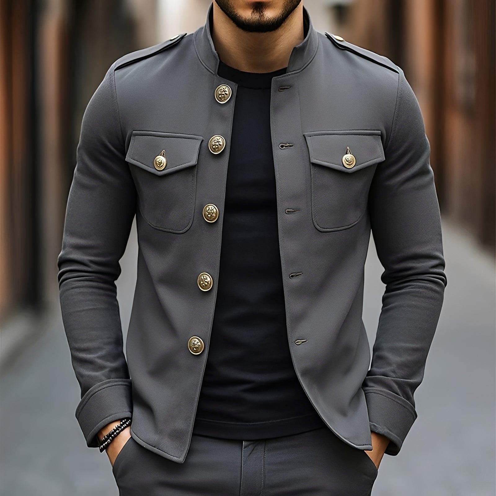 Leighton - Relaxed Traditional Button Jacket