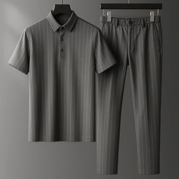 Donny - Relaxed Striped Polo Set
