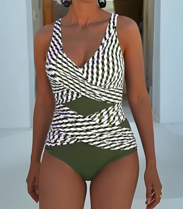 Karen - Stylish Cross-Front Swimsuit
