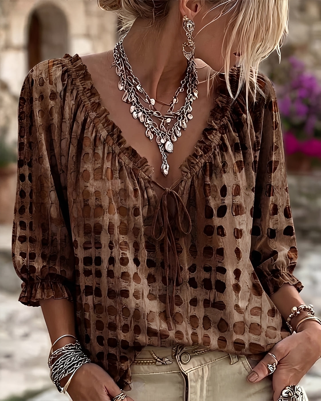 Candice - Modern Polka-Dot Top