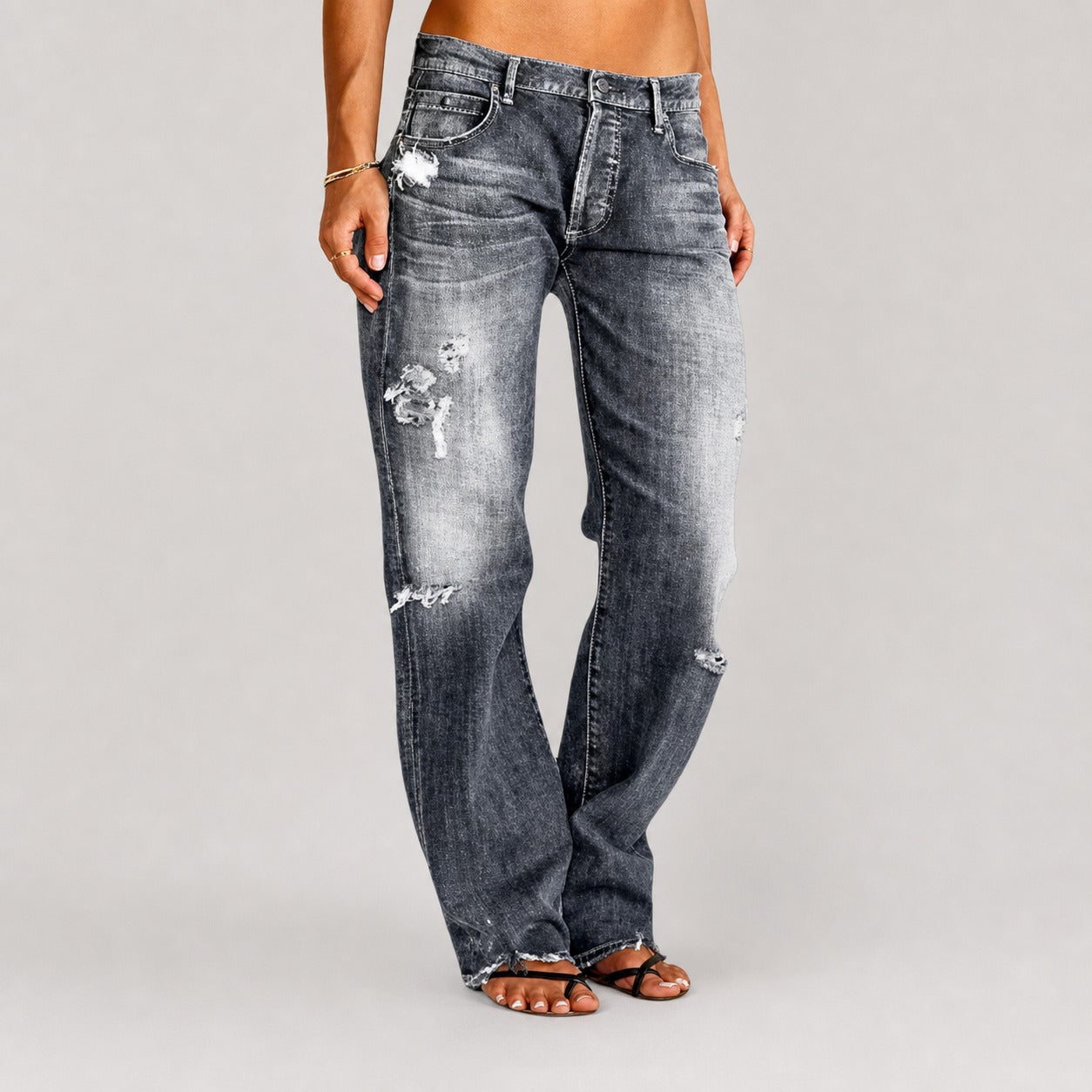 Stacey - Fashionable Wide-Leg Jeans