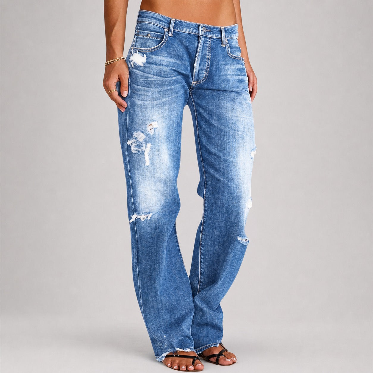 Stacey - Fashionable Wide-Leg Jeans