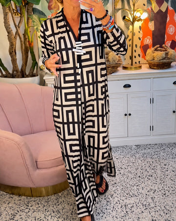 Valerie - Modern Geometric Pattern Dress