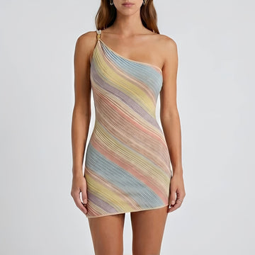 Kameron - Bright One-Shoulder Short Dress