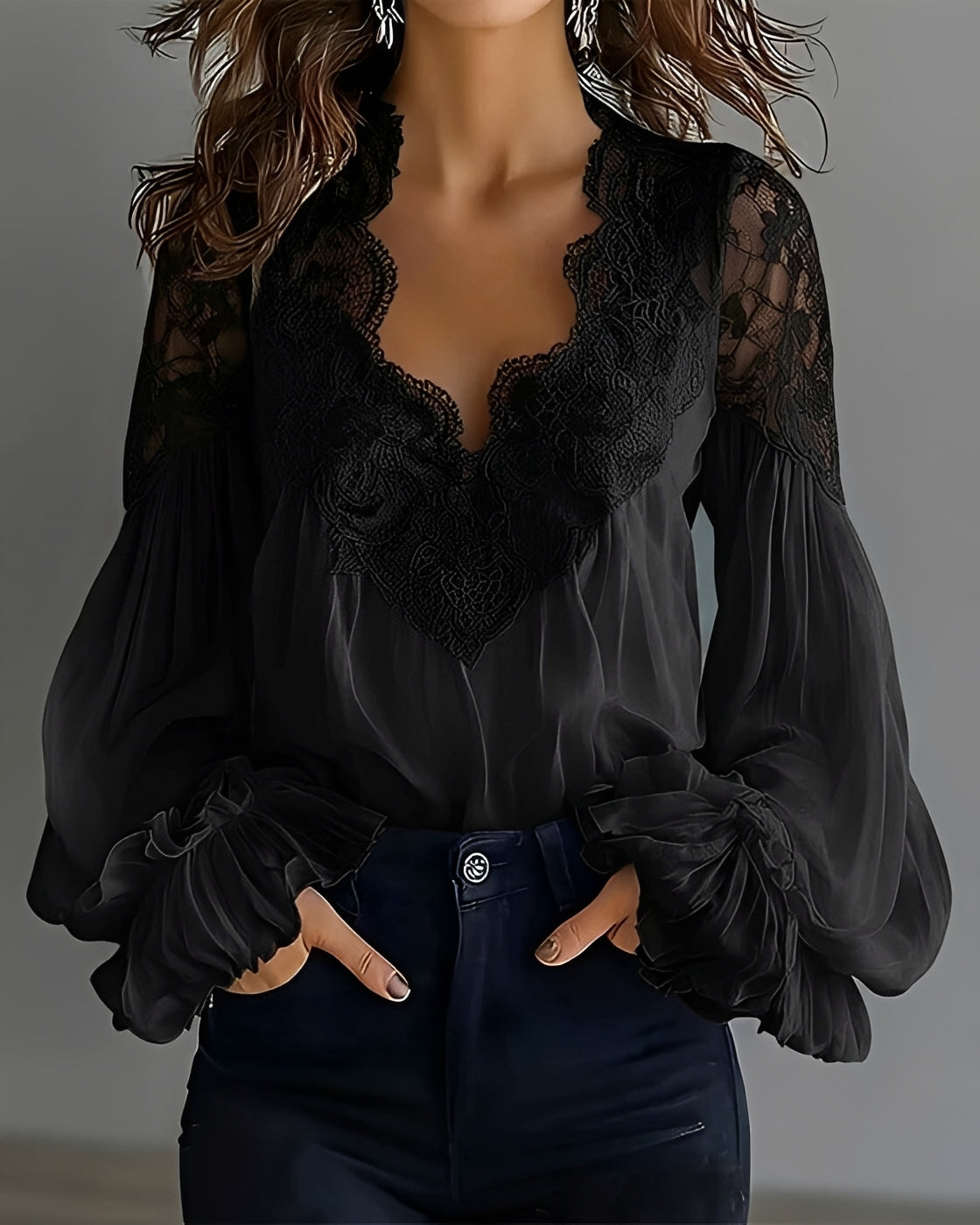 Kim - Stylish V-Neck Top